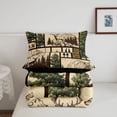 thumbnail image 5 of meiyoeat Retro Woodland Deer Queen Comforter Set For Adults,Rustic Mountain Bear Pine Comforter Sets Queen For Men,Black Reversible,3pcs, 5 of 7