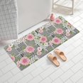 thumbnail image 2 of Pioneer Flower Floral Print Pattern Bathroom Rugs Mat, Non Slip Microfiber Bathroom Rug with Rubber Backing, Soft Mats for Bathroom Floor Tub Shower, 24"x60", 2 of 5