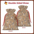 thumbnail image 2 of Pofeuu Cactus Alpaca Print Burlap Bags with Drawstrings Drawstring Gift Bags Pouch Bag for Thankgiving Birthday Party Gift Wrapping Treats and Party Favors-Small, 2 of 9