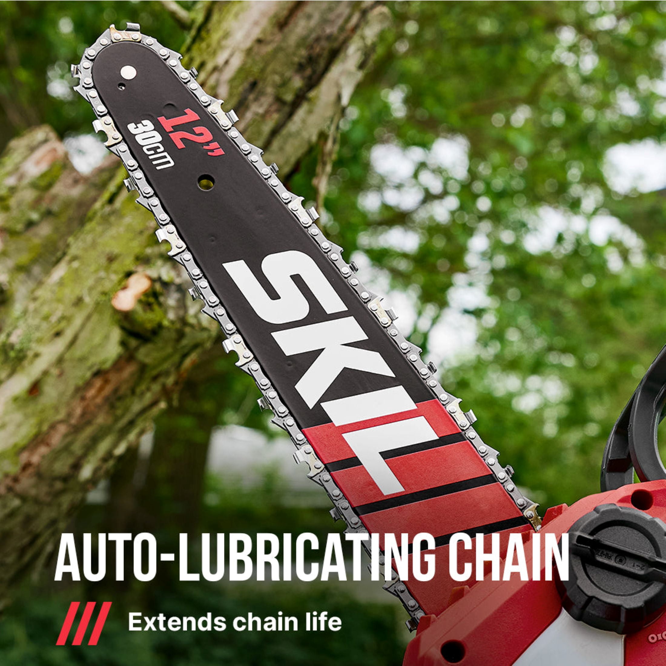 SKIL PWR CORE Brushless 40V 12-inch Chain Saw , Tool-Less Chain Tensioning, 2.0Ah Battery and Charger, TH1200C-11