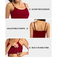 thumbnail image 4 of Charmo Women's Cami Adjustable Spaghetti Strap Built in Bra Tank Tops 2 Pack, 4 of 7