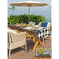 thumbnail image 5 of Outdoor Tablecloth with Umbrella Hole for Patio/Picnic/Party/Camping, Sunflowers Truck Waterproof Table Cloth Rectangle Table Cover Washable, Botanical Budding Floral Butterfly Plaid (60"x 120"), 5 of 8