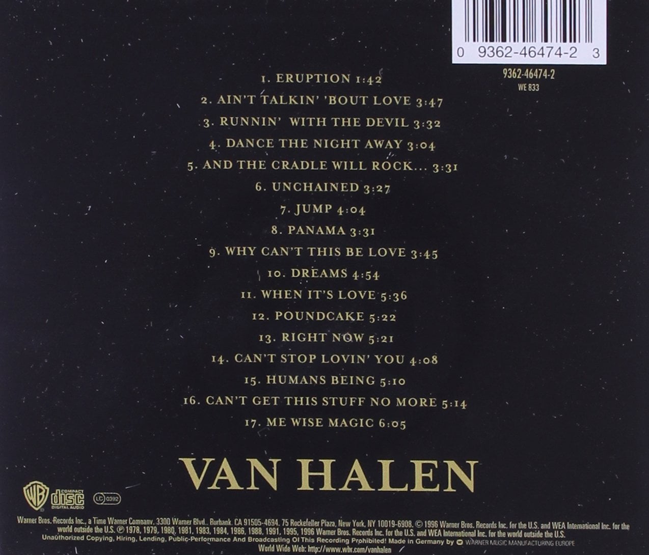 Van Halen - Best of Volume I - EU Edition CD - Music