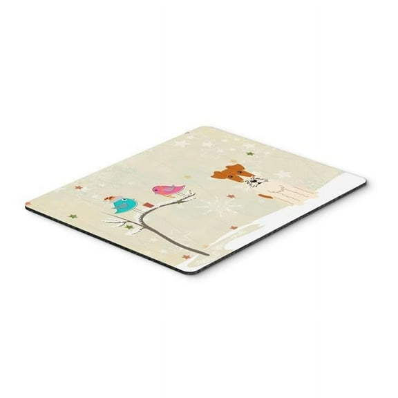 Christmas Presents Between Friends Wire Fox Terrier Mouse Pad, Hot Pad or Trivet