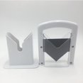thumbnail image 4 of Rebanador de bagels, con agarre seguro y protector de seguridad para bagels, panes, muffins, panecillos, utensilio de cocina en acero inoxidable blanco JM MX-0134689FYD, 4 of 5