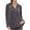 Dark Gray, variant on Luxalzxs Velvet Tops for Women Vintage Fall Winter Casual Solid Color Long Sleeve V-Neck Lapel Collar Tunic Tops Tees Shirts Blouses