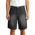 thumbnail image 7 of Men's Casual Distressed Jean Shorts, 9" Inseam Ripped Y2K Streetwear Jorts, Hip Hop Jorts Baggy Style for Skateboard, Daily Wear & Vacation, 7 of 7