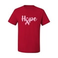 thumbnail image 2 of Wild Bobby, Hope Pink Ribbon Support Brave Fight, Breast Cancer Awareness, Men Graphic Tee, Red, X-Large, 2 of 5