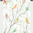 thumbnail image 4 of Birds Blackout Curtains Spring Retro Flowers Colorful Birds Design Energy Saving Grommets Window Panels for Bedroom & Living Room W63 x L63 Inch, 4 of 5