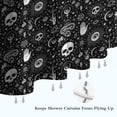 thumbnail image 6 of Black White Gothic Skull Hand Eye Pattern Shower Curtain 84"x72" ,Bathroom Decorative Shower Curtains Set with 12 Hooks,Modern Waterproof Washable Shower Curtain, 6 of 6