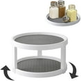thumbnail image 1 of 2 Tier Turntable Cabinet Organizer  Non Skid Rotating Spice Rack 360 Degree Turntable Organizer for Pantry Cabinet  Kitchen, 1 of 5