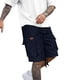 thumbnail image 4 of Mens Cargo Shorts Verano Casual Color Sólido Moda Bolsillos Cordón Cintura Elástica, Cómodo para Al Aire Libre Y la Playa, 4 of 9