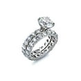 thumbnail image 2 of 5 1/2ct Diamond Eternity Engagement Wedding Ring Set 14K White Gold, 2 of 3