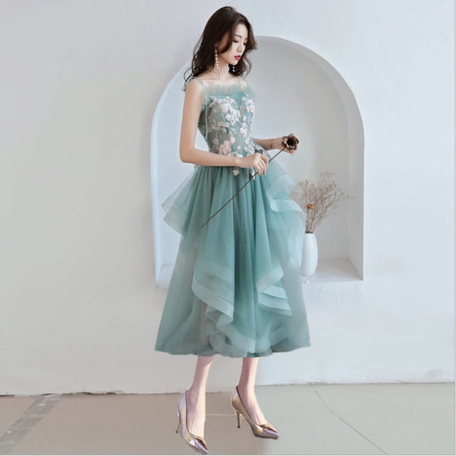 Colourpop Vestidos Largos De Noche Para Mujer Para Debut 18 Años 2021 Moda Elegante Banquete Reunión Anual Anfitrión Bordado Colorpop Tul Graduación De Baile