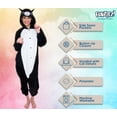 thumbnail image 4 of Cat One Piece - Plush Adult Animal Costume Jumpsuit by FUNZIEZ! (Black, Medium), 4 of 7