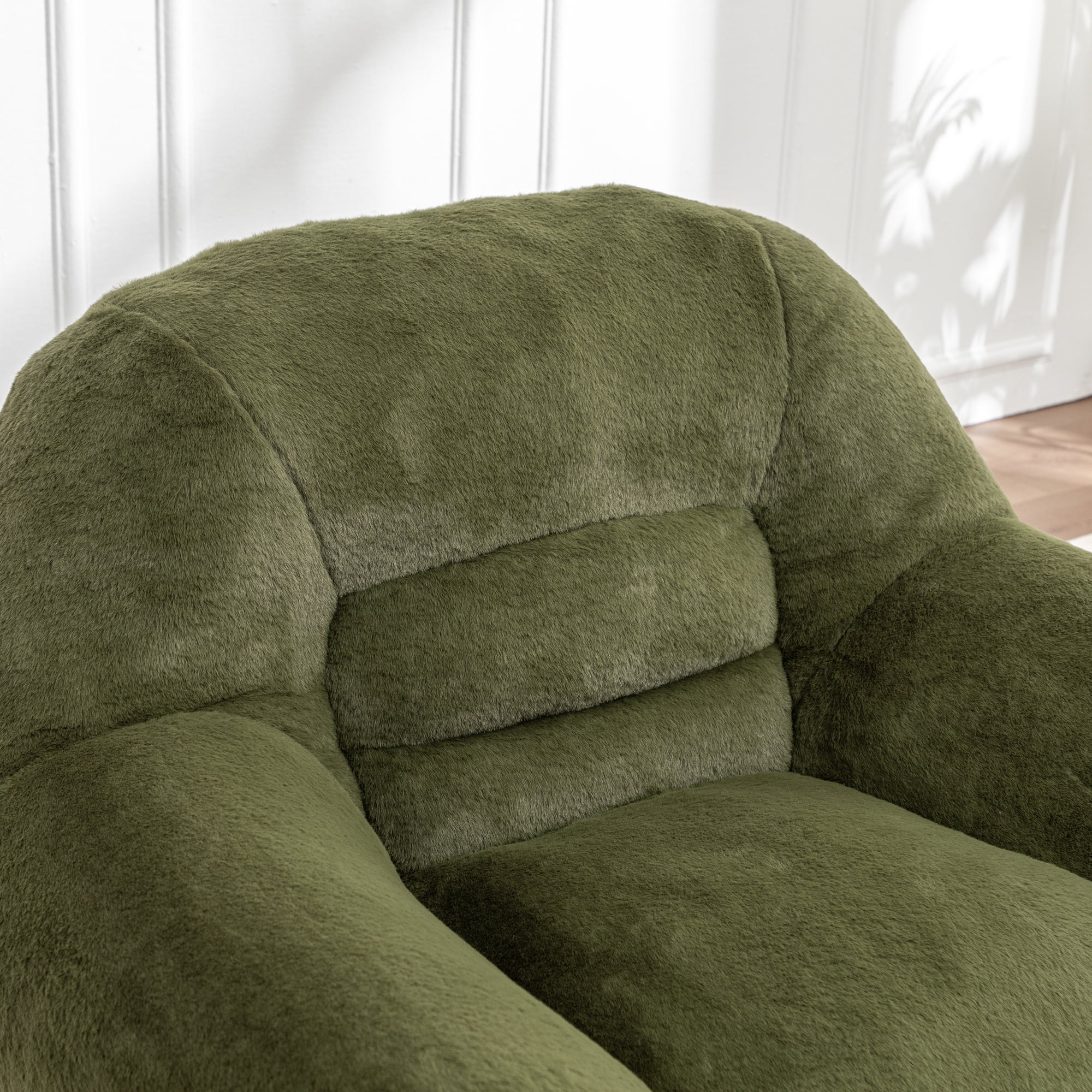 Jopath Bean Bag Chair, Comfy Bean Bag Sofa Faux Fur Bean Bag Chair For Adults And Kids, Stuffed Floor Sofa For Living Room, Bedroom, Apartment