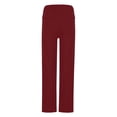 thumbnail image 6 of SBYOJLPB Women's Solid Color Pants Elastic Waistband Sports Casual Long Trousers, 6 of 8