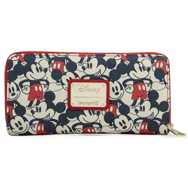 Cartera de mano Loungefly Disney de piel sintética de Mickey y Minnie Mouse