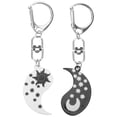 thumbnail image 1 of MasteelfCA 2pcs Matching Keychains Decorative Keyrings Backpack Hanging Key Rings Yin Yang Key Chains, 1 of 7