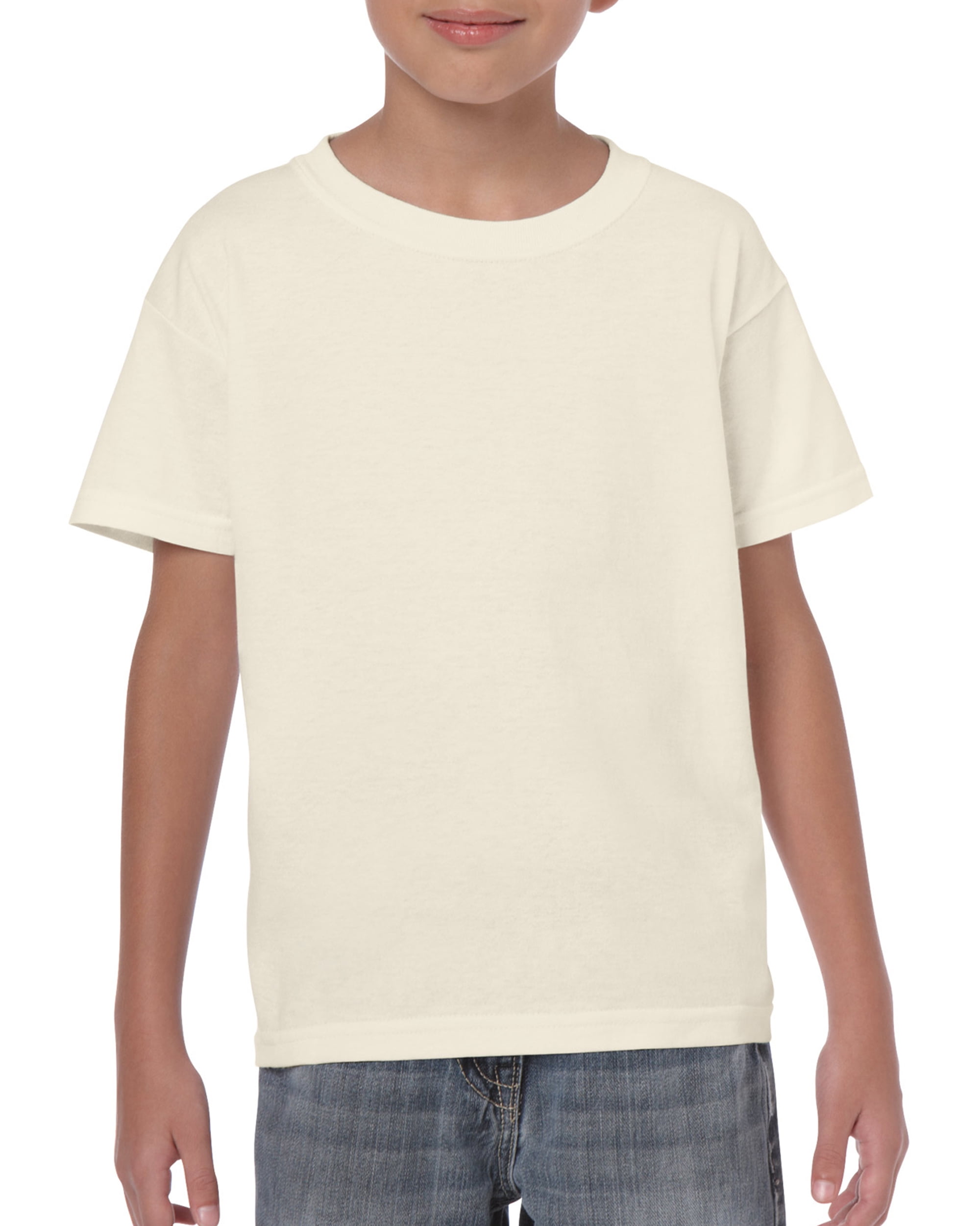 Gildan Kid's 100% Heavy Cotton Short Sleeve Toddler T-Shirt- 2T, White