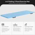 thumbnail image 2 of BalanceFrom 3-Panel All-Purpose Folding Gymnastics Workout Mat, 6' x 2' x 2", Light Blue, 2 of 6