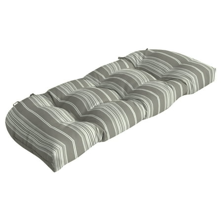 Replacement Cushions For Wicker Sofa Better Homes & Gardens Gray Stripe 18 x 21.5 in. Outdoor Wicker Settee Cushion w EnviroGuard ()