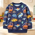 thumbnail image 2 of Karoyedx Sweatshirt for Teen Boys Toddler Boys Sweatshirt Cotton Crew Neck Graphic Fall Winter Shirts Casual Long Sleeve Pullover Tee Tops Blue Size,4-5 Years, 2 of 5