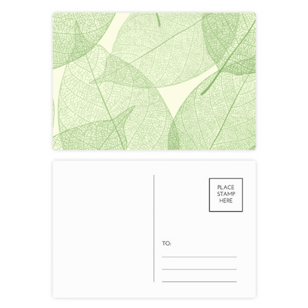 green white illustration pattern postcard set birthday mailing thanks greeting card