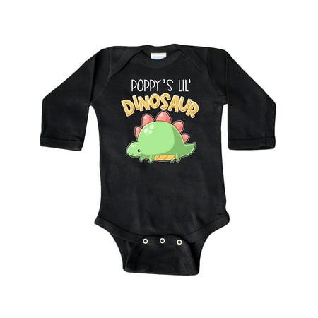 

Inktastic Poppy s Lil Dinosaur with Cute Stegosaurus Gift Baby Boy or Baby Girl Long Sleeve Bodysuit