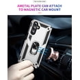 thumbnail image 5 of Case for Samsung Galaxy A15 5G Case,Dual Layer Shell with Finger Ring Holder Kickstand, Full Body Heavy Duty Shockproof Protective Cover for Samsung A15 5G 6.5" Silver, 5 of 12