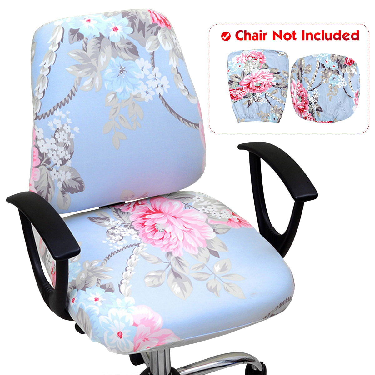 Office Computer Remove Chair Cover Stretch Swivel Rotate Seat Antimacassar Color 