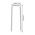 thumbnail image 2 of Greenadscape U Shaped Metal Pins 150Pcs for Securing Floral Arrangements and Plant Decorations Galvanized, 2 of 7