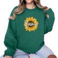 thumbnail image 6 of VBTAPA Mama Sweatshirt for Women Mom Life Mama Mommy Mom Letter Print Long Sleeve Crewneck Pullover Tops Loose Casual Sweatshirts Green XS, 6 of 7