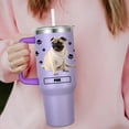 thumbnail image 5 of Pug Gift for Dog Owner,40oz Pug Tumbler with Handle Insulated Reusable Stainless Steel Travel Water Bottle (Color 3), 5 of 5