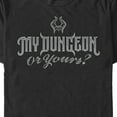 thumbnail image 2 of Men's Sleeping Beauty Valentine's Day Maleficent My Dungeon or Yours Graphic Tee Black 2X Large, 2 of 5