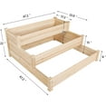 thumbnail image 5 of 3 Tier 47 x 47 x 22in Raised Garden Bed Horticulture Outdoor Elevated Flower Box Tiered Garden Bed Wooden Vegetables Growing Planter for Backyard/Patio/Gardener, 5 of 18