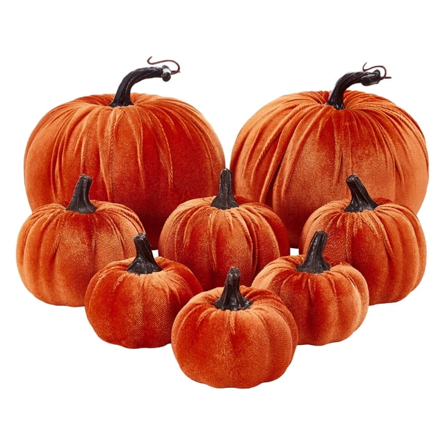Gupgi 8 Pcs Halloween Pumpkins, Artificial Pumpkin Ornament Home Holiday Decoration
