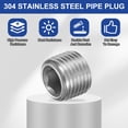 thumbnail image 4 of 10 Pcs Tapón de Acero Inoxidable 304 1/8" BSP Rosca Macho Hexagonal Interna, 4 of 7