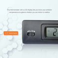 thumbnail image 5 of PinesC Thermometer Mini Car Thermometer Electronic Thermometer with Time Function Display with Probe DS-1, Black - Black, 5 of 5