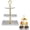 white 1, variant on YVPSI 2 Pack 3 Tier Plastic Dessert Cupcake Stand Cupcake Tower Stand White Cupcake Holder Tiered Serving Trays for Dessert Party Birthday Wedding Baby Shower (white square)