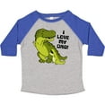 thumbnail image 3 of Inktastic I Love My Dad with Baby and Daddy Tyranasaurus Rex Boys or Girls Toddler T-Shirt, 3 of 5