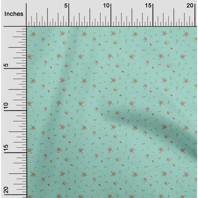 oneOone Cotton Flex Fabric Leaves & Flower Floral Decor Fabric Printed BTY 40 Inch Wide