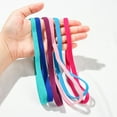 thumbnail image 4 of Hair Accessories Rubber Sweatband Stretch Yoga Hair Bands Head Wrap Elastic Headband Sport Anti-slip ROYAL BLUE, 4 of 8