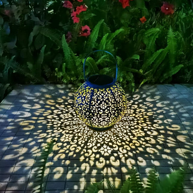 Go2Garden Linternas Solares Grandes Para Exteriores, Impermeables, 800 Mah, Luces Colgantes Para Jardín, Linterna Decorativa De Metal Para Mesa, Patio, Fiesta, Decoraciones Diwali, Regalo De Navidad (