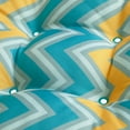 thumbnail image 6 of Duck Covers Water-Resistant 19 x 19 x 5 Inch Indoor Outdoor Seat Cushions, Real Teal Chevron, 2-Pack, 6 of 7