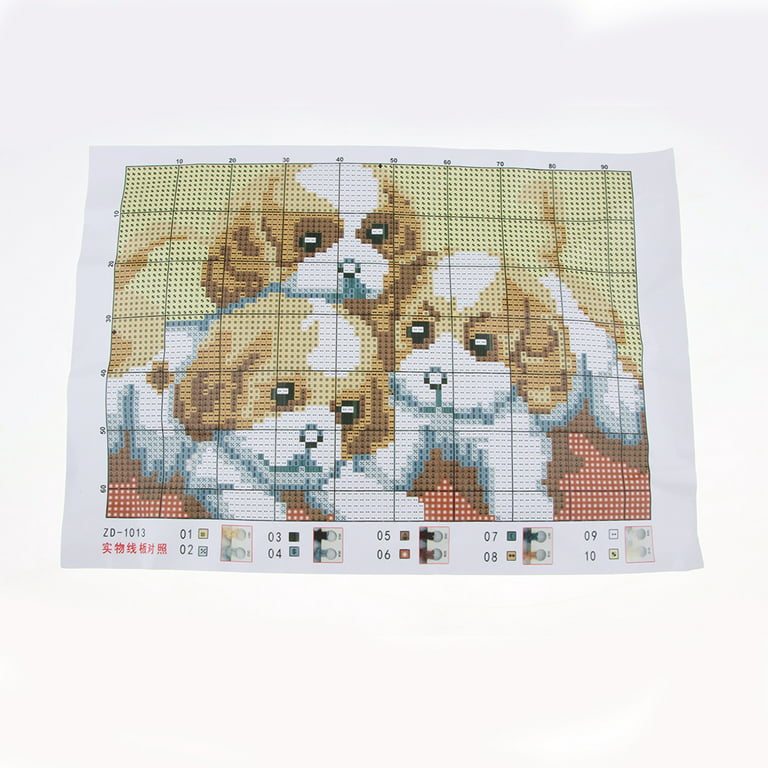 DIY Latch Hook Kits Cute Three Puppy Dogs Rug Pattern Printed 23X16 inch,  ZD002 