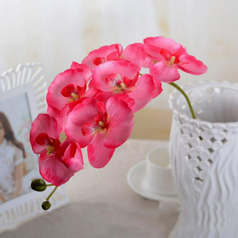 Big Clear!]Home DIY Artificial Butterfly Orchid Silk Flower