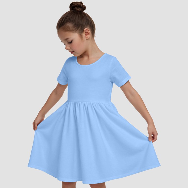 old navy kids' printed short-sleeve fit and flare dress reviews Old Navy Printed Short-Sleeve Jersey-Knit Dress for Toddler Girls - Purple