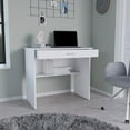 thumbnail image 3 of White Desk For Storage - Comes With 31.5"w X 19.6"d Expansive Work Surface, Handy Drawer & Shelf Fit Home Office, Dorm, Creative Area Created Offers Vast Working Area, Ideal Spot Crafted, 3 of 4