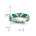thumbnail image 3 of Bague Émaillée Multicolore Polie Argent Sterling, 3 of 4